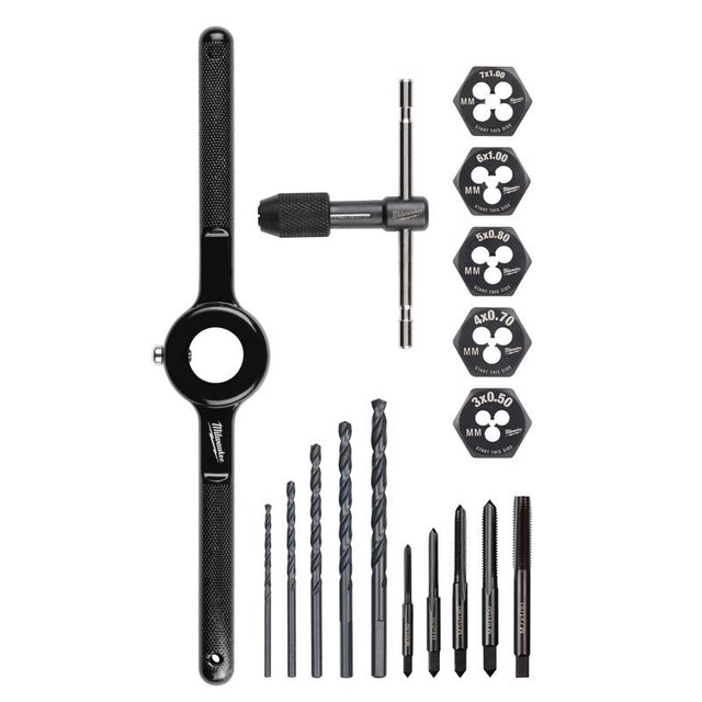 Milwaukee Hex Lok Metric Tap and Die Set 17 pc