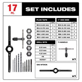 Milwaukee Hex Lok Metric Tap and Die Set 17 pc