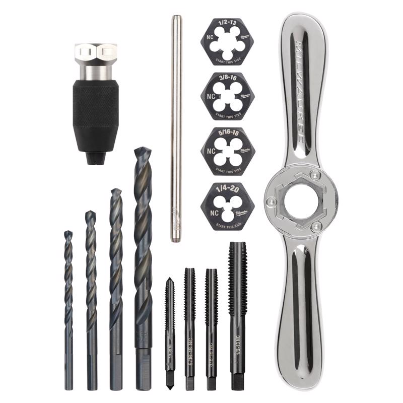 Milwaukee Hex Lok SAE Tap and Die Set 15 pc