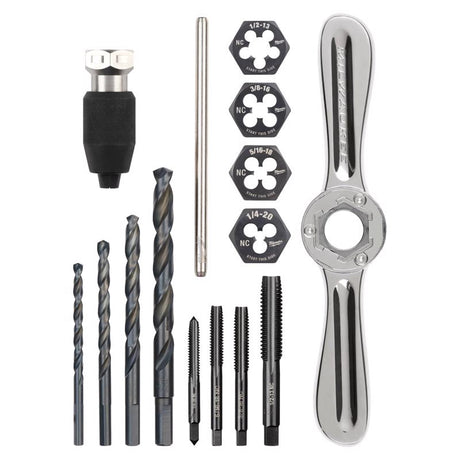 Milwaukee Hex Lok SAE Tap and Die Set 15 pc