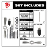Milwaukee Hex Lok SAE Tap and Die Set 15 pc