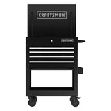Craftsman 30 in. 4 drawer Metal Black Utility Cart Rolling Tool Cart 41.38 in. H X 22 in. D