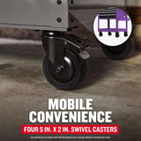 Craftsman 30 in. 4 drawer Metal Purple Utility Cart Rolling Tool Cart 41.38 in. H X 22 in. D