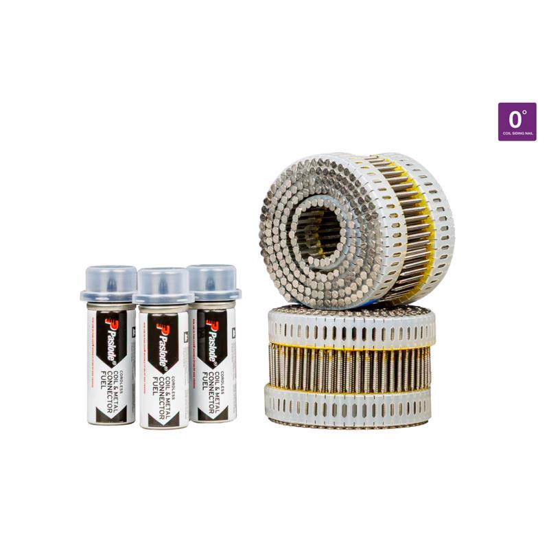 Paslode 2 in. L Straight Coil Stainless Steel Fuel and Nail Kit 30 deg ...