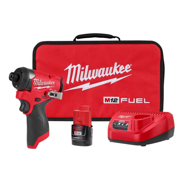Milwaukee M12 FUEL 1/4 in. Brushless Impact Driver Kit (Battery & Charger)