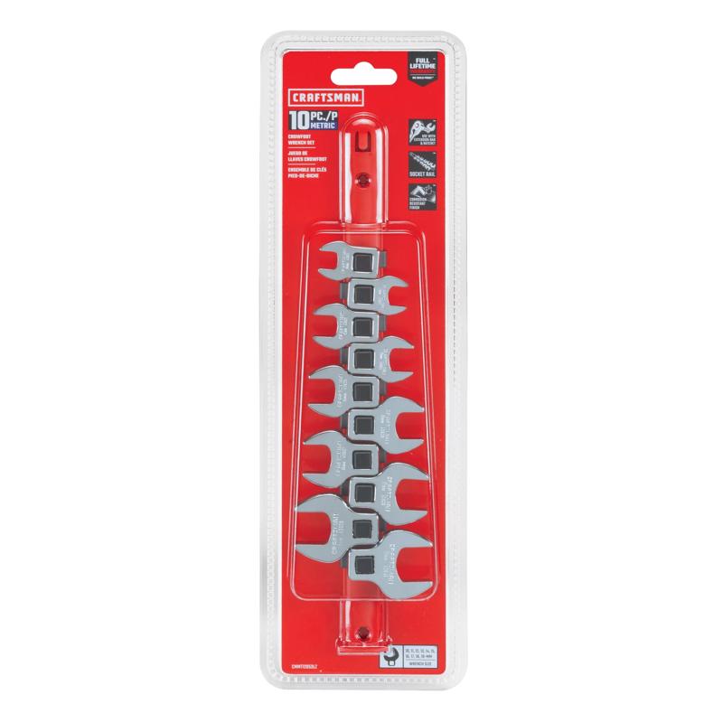 Craftsman Metric Open End Crowfoot Wrench Set 10 pc