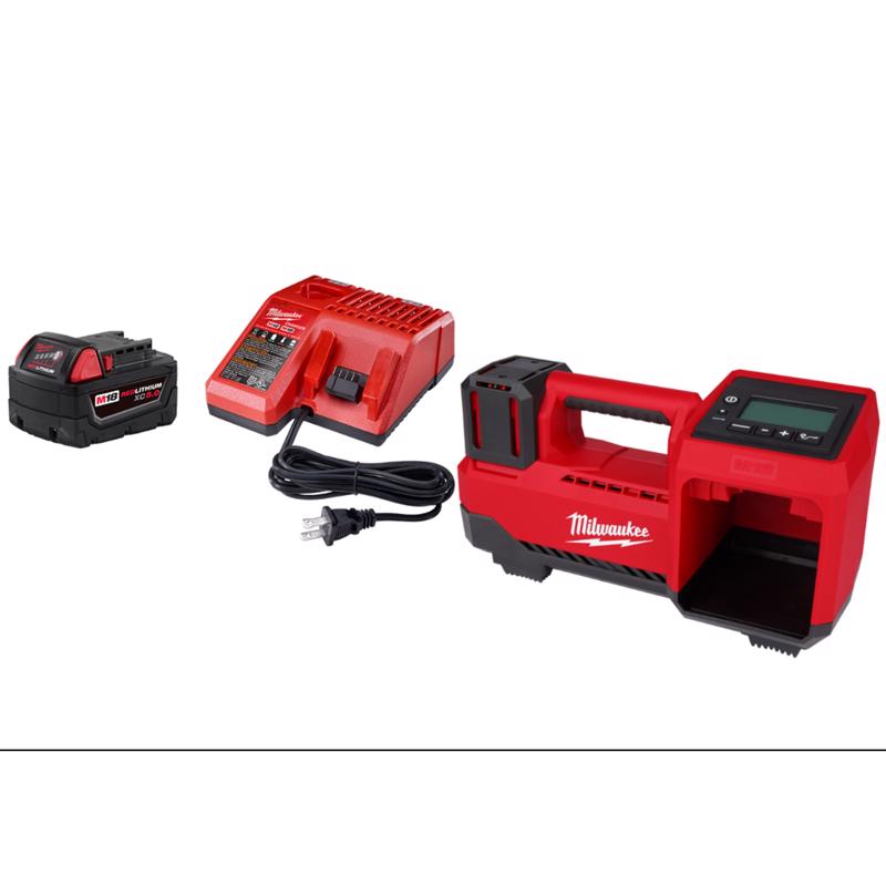 Milwaukee M18 150 PSI Cordless Inflator w 5.0Ah Battery & Charger