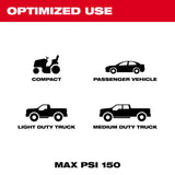 Milwaukee M18 150 PSI Cordless Inflator w 5.0Ah Battery & Charger