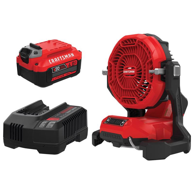 CRAFTSMAN V20 4AH Starter Kit with V20 3-Speed Misting Fan