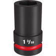 Milwaukee 1-3/16 in. X 1 in. drive SAE 6 Point Deep Impact Socket