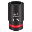 Milwaukee 1-1/2 X 1 in. drive SAE 6 Point Deep Impact Socket