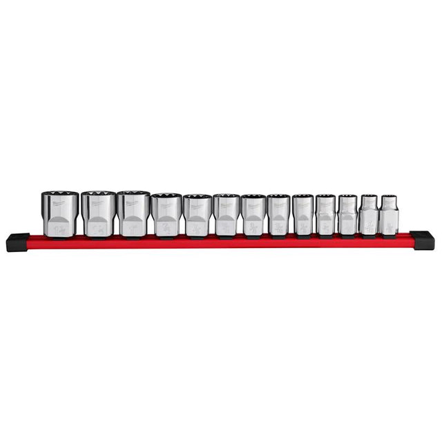 Milwaukee 1/2 in. drive SAE 12 Point Socket 13 pc
