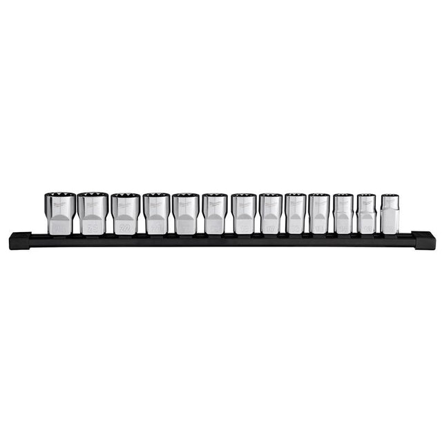 Milwaukee 1/2 in. drive Metric 12 Point Socket Set 13 pc