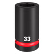 Milwaukee 33 mm X 1 in. drive Metric 6 Point Deep Socket