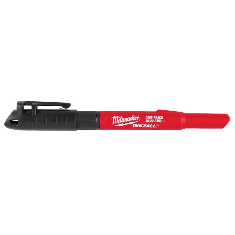 Milwaukee Inkzall Black Ultra Fine Tip Jobsite Marker 1 each
