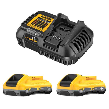 DeWalt 20V MAX XR DCB2104-2C 4 Ah Lithium-Ion Battery and Charger Starter Kit 3 pc