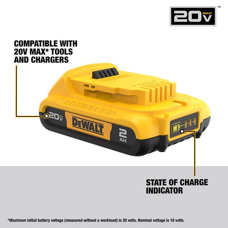 DeWalt 20V MAX DCB224-2 Lithium-Ion Battery Pack 2 pc