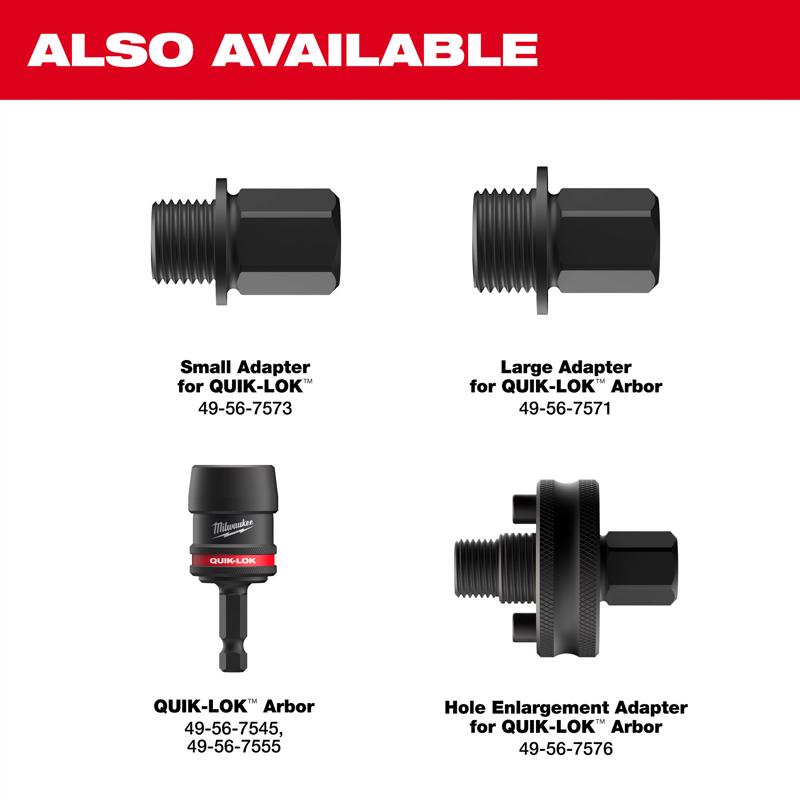 Milwaukee    Steel 4.76 in. L Arbor