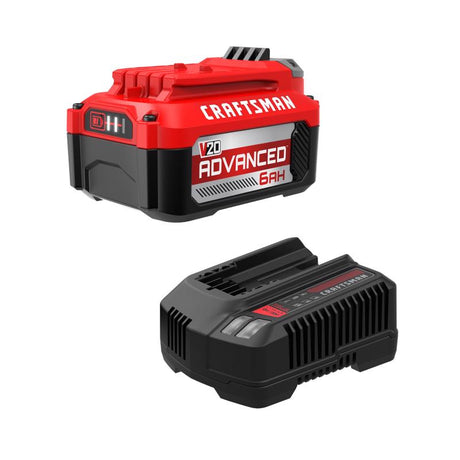 Craftsman V20 Advanced CMCB2106-CK 6 Ah Lithium-Ion Battery and Charger Starter Kit