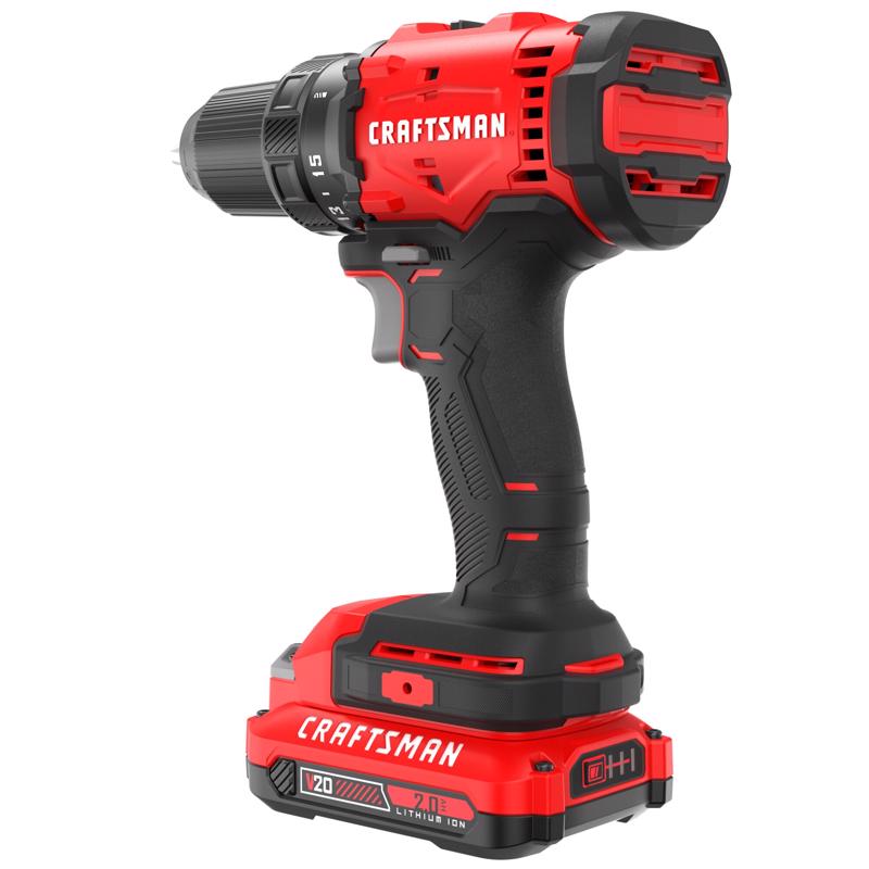 CRAFTSMAN V20 1/2 in. Brushed Cordless Drill Kit (Battery & Charger)