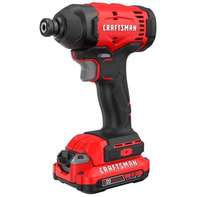 Craftsman V20 1/4 in. Cordless Brushed Impact Driver Kit (Battery & Charger)