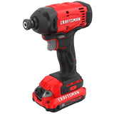 Craftsman V20 1/4 in. Cordless Brushed Impact Driver Kit (Battery & Charger)