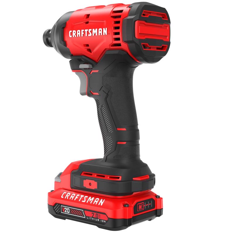 Craftsman V20 1/4 in. Cordless Brushed Impact Driver Kit (Battery & Charger)