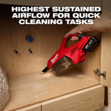 Milwaukee 0.2 gal Cordless Hand Vacuum Tool Only