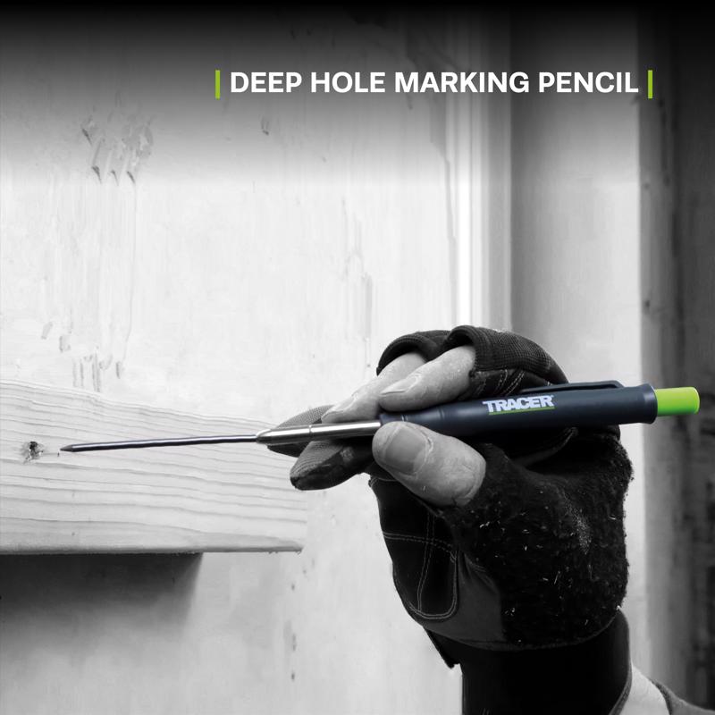 TRACER 6 in. L Deep Hole Deep Hole Marker Black 3 pc