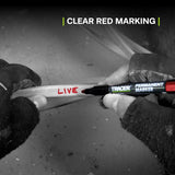 Tracer 6 in. L Permanent Marker Red 1 pc