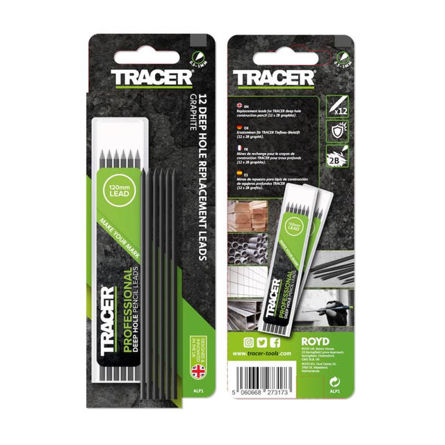 Tracer 8 in. L Replacement Leads Black 12 pc