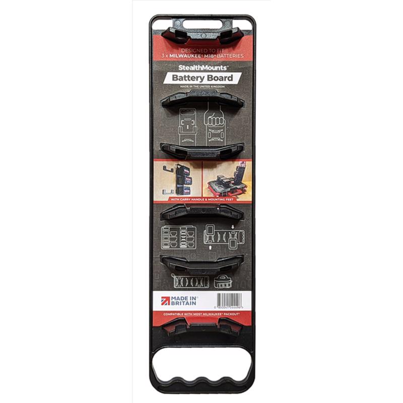 StealthMounts Milwaukee M18 Battery Rack Black – Factory Hardware Store