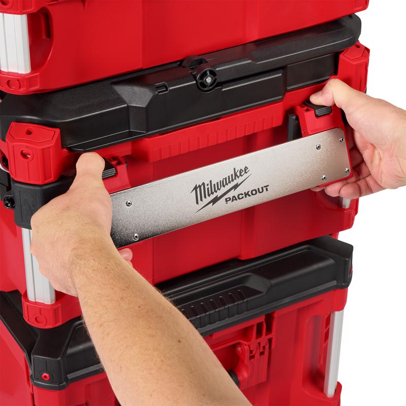 Milwaukee Packout 11.5 in. W X 3.5 in. H X 1.3 in. D Belt Clip Rack Plastic Gray/Red