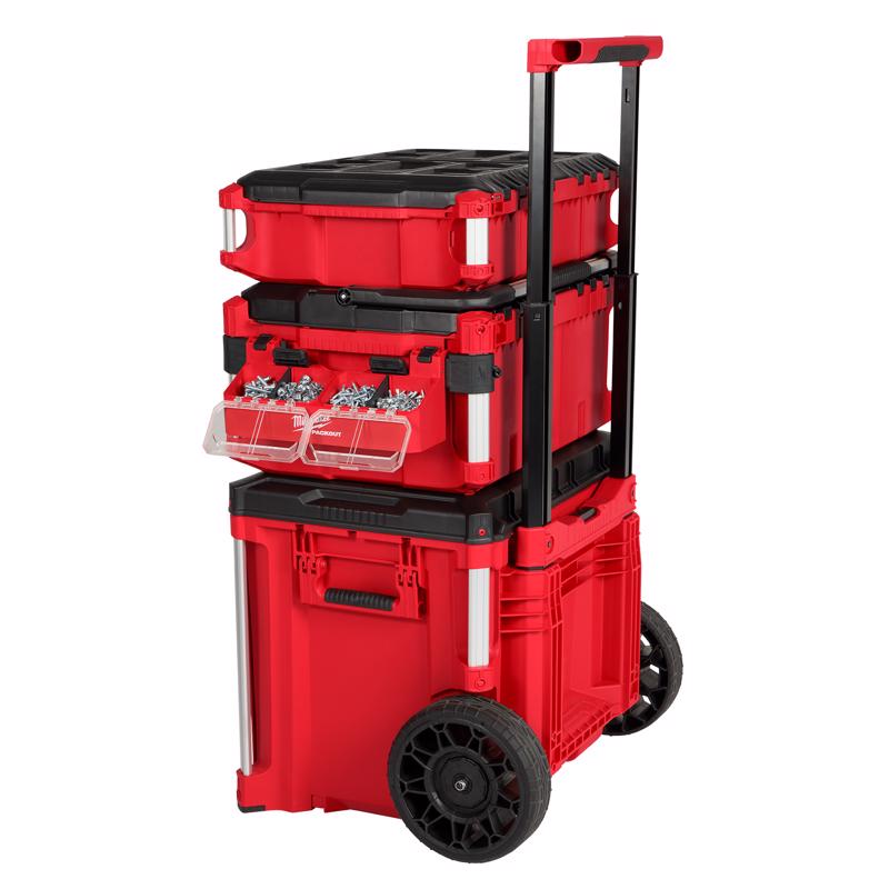 Milwaukee Packout 11.5 in. W X 4.9 in. H X 4.3 in. D Small Parts Bin Plastic 2 compartments Black/Re