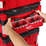 Milwaukee Packout 11.5 in. W X 4.9 in. H X 4.3 in. D Small Parts Bin Plastic 2 compartments Black/Re
