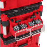 Milwaukee Packout 11.5 in. W X 4.9 in. H X 4.3 in. D Small Parts Bin Plastic 2 compartments Black/Re
