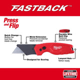 Milwaukee 6 in. Flip Folding Utility Knife Red 3 pc