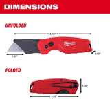 Milwaukee 6 in. Flip Folding Utility Knife Red 3 pc