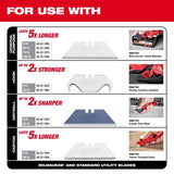 Milwaukee 6 in. Flip Folding Utility Knife Red 3 pc