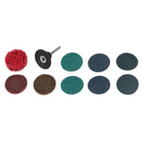 Milwaukee 6 in. Aluminum Oxide Center Mount Sanding Disc Kit Assorted Grit 10 pk