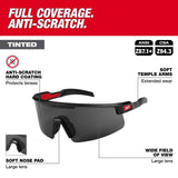 Milwaukee Wrap Around Safety Glasses Black Lens Black Frame 1 pair