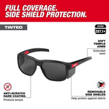 Milwaukee Full Frame Safety Glasses Black Lens Black Frame 1 pair