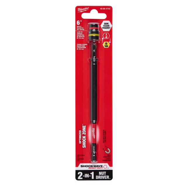 Milwaukee Shockwave 6 in. L Steel 2-in-1 Magnetic Nut Driver 1 each