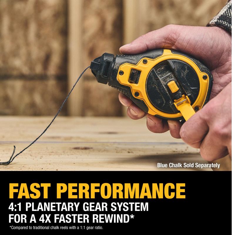 DeWalt Bi-Material Chalk Line Reel Bold Braided Line