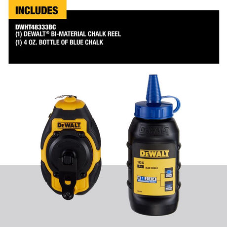 DeWalt Blue Bi-Material Chalk Line Reel Kit