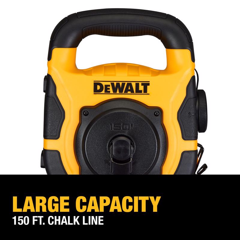 DeWalt Large Capacity Chalk Line Reel 150 ft. Braided