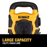 DeWalt Large Capacity Chalk Line Reel 150 ft. Braided