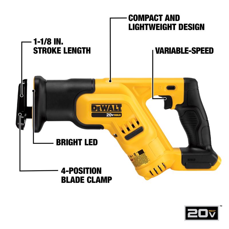 DeWalt 20V MAX Cordless Brushed 5 Tool Combo Kit