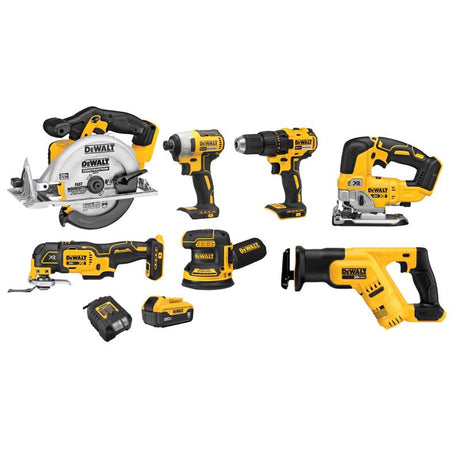 DeWalt 20V MAX Cordless Brushed 7 Tool Combo Kit