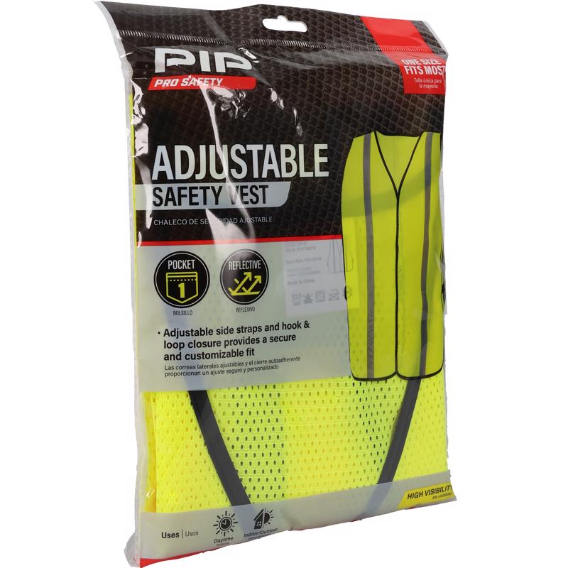 PIP Pro Safety Reflective Safety Vest Yellow One Size Fits Most